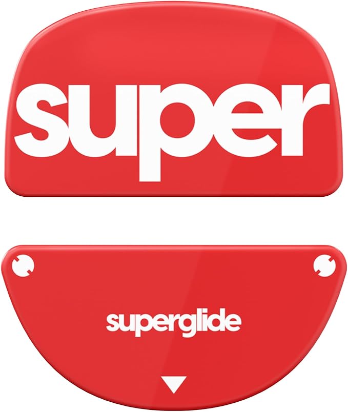Pulsar Gaming Gears Superglide2 - New Controllable Speed Surface Smoothest Mouse Feet/Glides Made with Ultra Strong Glass Smooth and Durable Sole for Vaxee XE Wireless [RED]