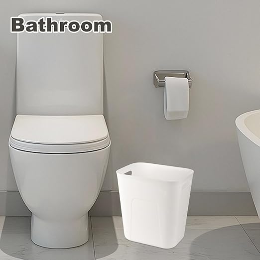 UUJOLY Small Bathroom Trash Can with Trash Bag Wastebasket Garbage Can for Bathrooms, Laundry Room, Kitchens, Offices, Kids Rooms, Dorms, 3.5 Gallons, 3 Pack (White)