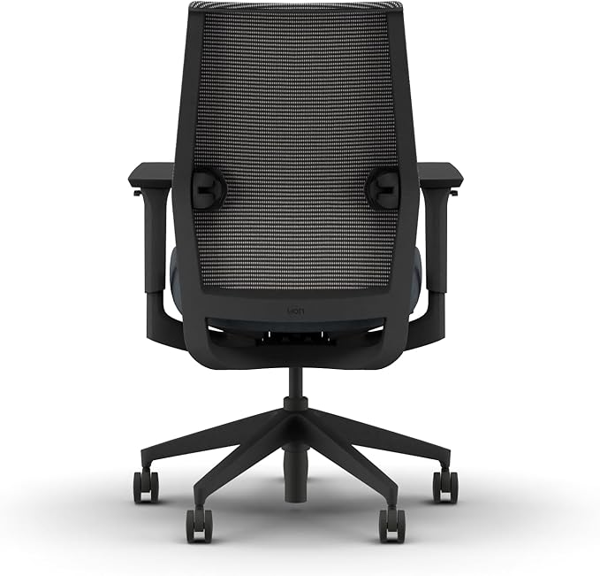 HON Cipher Mesh Office Chair with Lumbar Support, Height-Adjustable Arms, Black Mesh Task Chair, Darkness Fabric, Black Accent, Black Frame