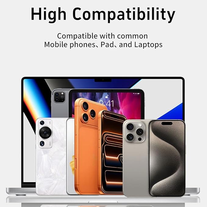 2 in 1 Invisible Holder Charger Cable with Stand,240W Super Fast Charging Cord with Detachable Foldable Stand,USB-C Charge Cable,Compatible with iPhone for Samsung for Gaming Office Car Travel