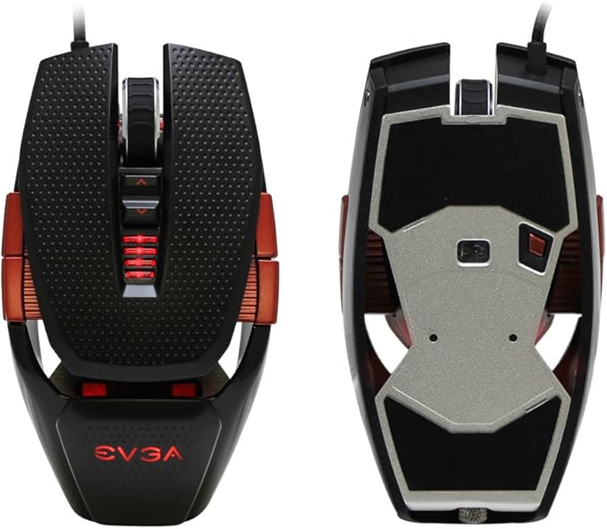 EVGA TORQ X10 901-X1-1103-KR Wired Laser Gaming Mouse Customizable/8200 DPI/5 Profiles/9 Buttons/Ambidextrous (Renewed)