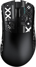MAMBASNAKE Attack Shark R1 Wireless Gaming Mouse,PAW3311 Optical Sensor 18K DPI,59g Ultralight 2.4Ghz/BT/Wired Computer Mice for Win/Mac-Black&Tape