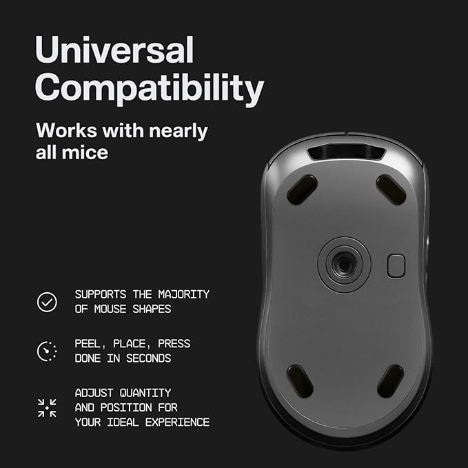Wallhack PTFE Pill Mouse Skates | Premium Universal Skates for Gaming Mice | Ultra-Smooth Glide on Cloth & Glass Pads | Customize Speed & Control | Fast, Easy to Apply | Yellow