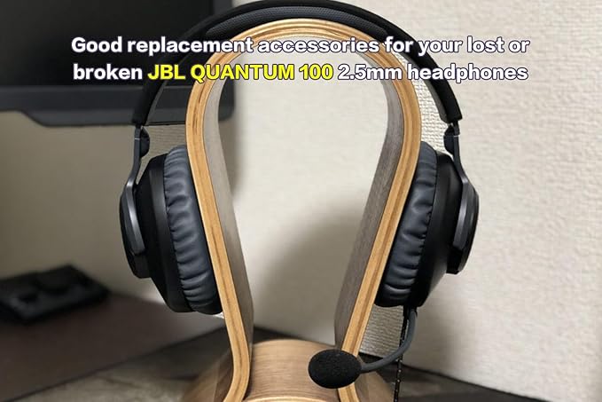 UNCLE LIGHT Replacement Game Mic for JBL Quantum 100 (Q100) Gaming Headset on PC/Xbox/PS/Switch/MAC, 2.5mm Detachable Boom Microphone