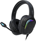 Black Shark Gaming Headset for PC, PS4, PS5, Switch, All-in-1 Gaming Headphones with Ultra-Clear Bendable Mic, 50mm Dynamic Drivers, Noise Isolation Ear Cushions, in-line Controls - Goblin X1