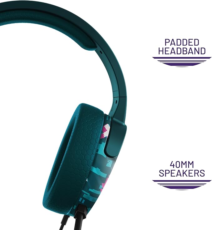 4Gamers Panther Gaming Headset Glitch - Teal, Compatible with PS4, PS5, Xbox, Switch & PC