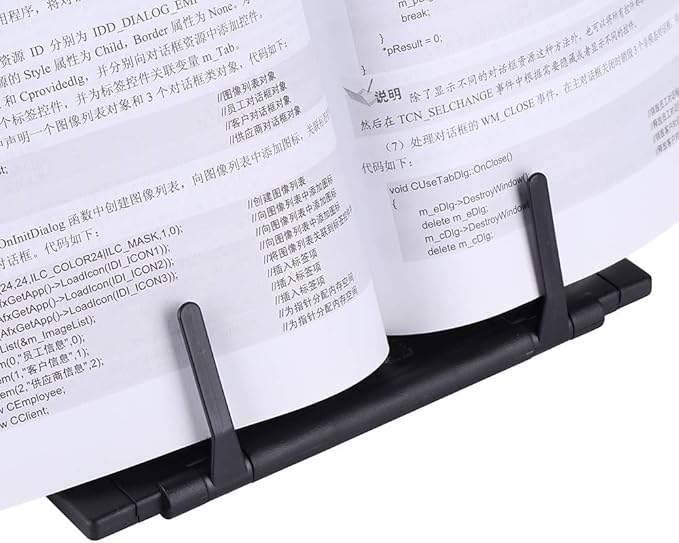 KLOUD CityBlack Metal Desktop Document Book Holder with 7 Adjustable Positions (Lost ocean-SJ981)