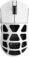 ATTACK SHARK R3 46g Superlight Magnesium Alloy Wireless Gaming Mouse, BT/2.4G/Wired Computer Mouse, 8KHz Polling Rate, PAW3395 26K DPI Sensor Programmable Mice Griptape for PC/Laptop/Mac (White)