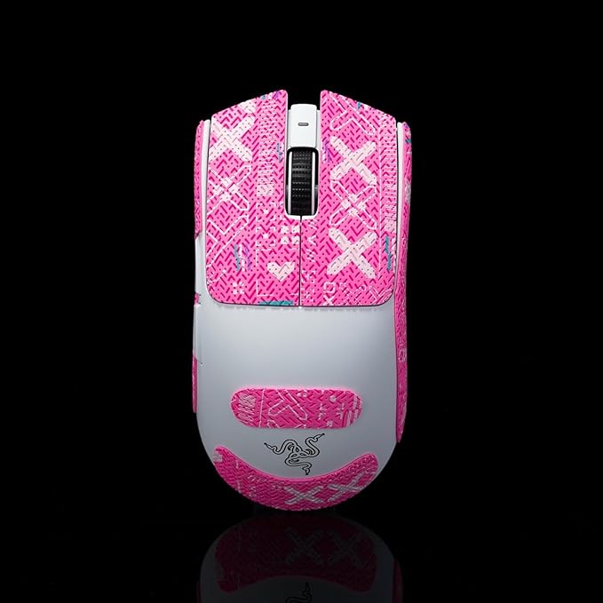 Grip Tape for Razer Viper V3 Pro & V4 Pro - Anti-Slip,Enhanced Control, Sweat Resistance,Improves FPS Gaming Grip & Mouse Protection [Pre-Cut] Printsteam Pink