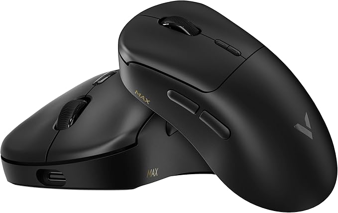 Rapoo VT MAX Lightweight Wireless Gaming Mouse, PAW3950 Ultimate Sensor,750H Battery Life, 8K Polling, 45K DPI, Dual-Mode 2.4G/USB-C, Esports Grade Performance Mouse for PC/Mac (VT3 MAX, Black)
