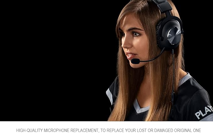 UNCLE LIGHT Replacement Game Mic for Logitech G PRO X & G Pro Gaming Headset on PS4 PS5 Xbox One PC, 3.5mm Detachable Boom Microphone