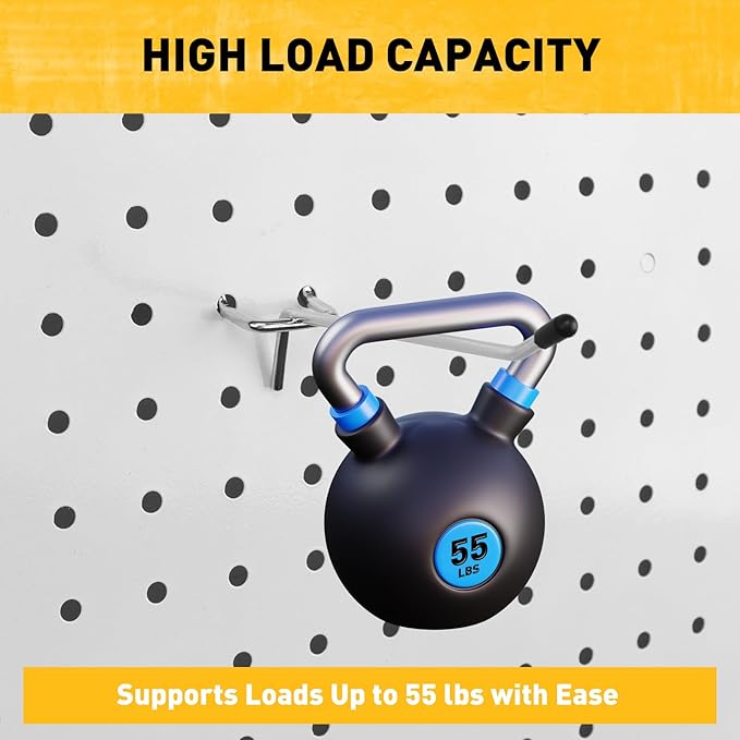 ELEAD 105-Piece 6 Inch Pegboard Hooks, Heavy Duty Peg Board Organizer Accessories, Peg Board Tool Hangers Fit for 1/4" and 1/8" Pegboard Hanging Tools Garage, Workshop, and Craft Storage