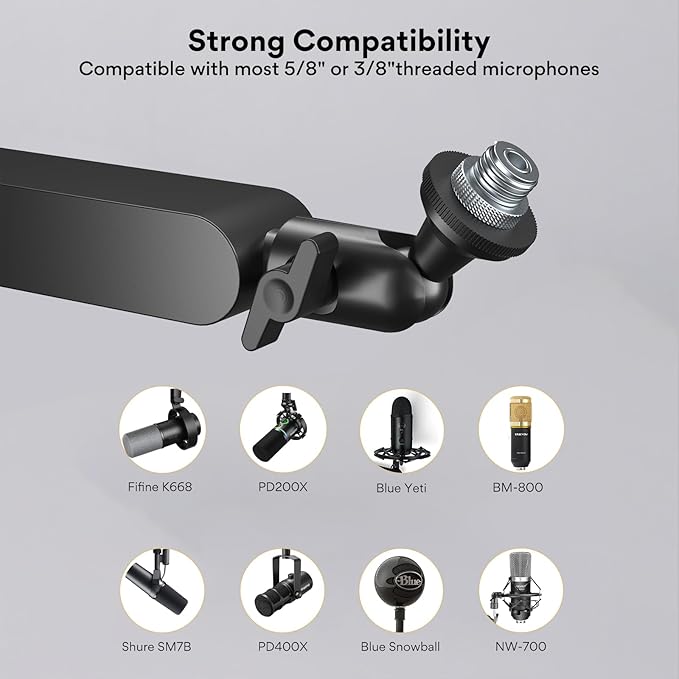 MAONO PD100U USB Dynamic Microphone with BA92 Boom Arm Bundle for Podcast, Studio, Streaming, Recording, Vocal,Home Studi