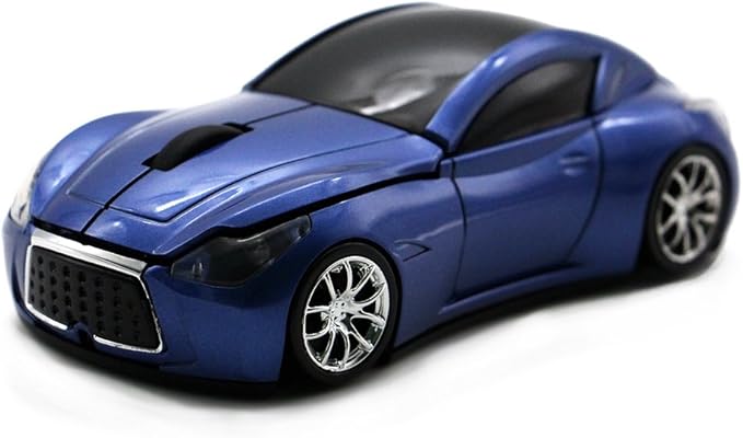 MGbeauty Sports Car Mouse Wireless Mouse Computer Mice Laptop Optical Gaming Mouse for PC MAC(Blue)