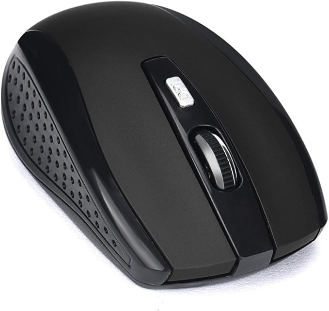 Generic 2.4GHz Wireless Gaming Mouse, Portable Office Optical Mouse, 6 Buttons, Max 10 Meters Operating Distance, Lightweight, Save Power, for Laptop, Computer, PC, Notebook, Desktop, Black