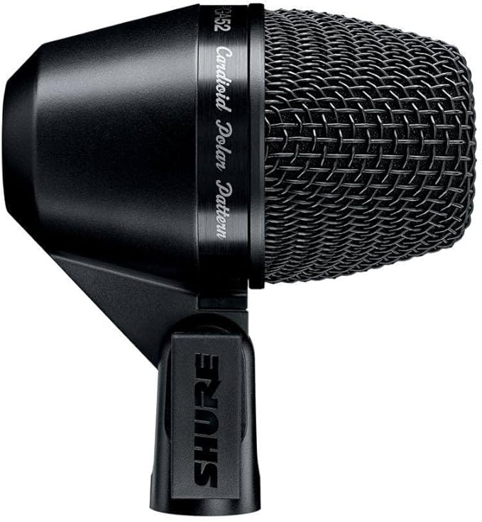 Shure PGA52 Dynamic Microphone - Swivel-Mount Kick-Drum with Cardioid Pick-up Pattern, No Cable (PGA52-LC)