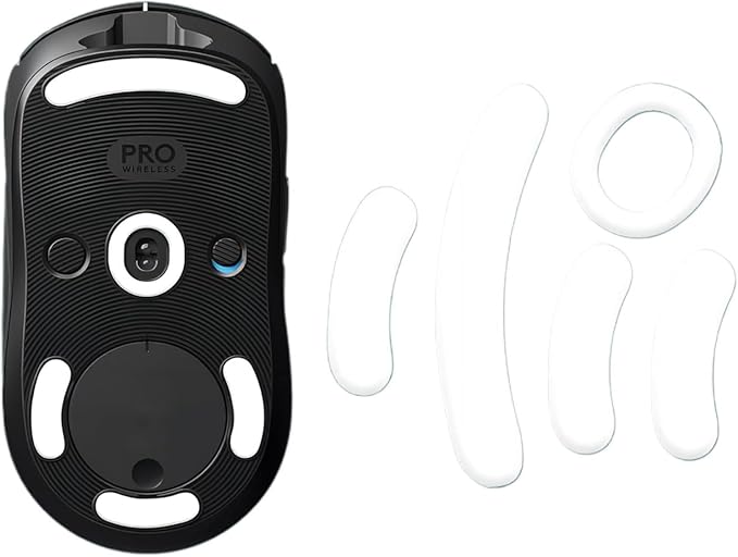 Gaming Mouse Skates for Logitech G Pro Superlight High-Performance PTFE Replacement Mouse Feet Rounded Edges Ultra-Smooth Glide 2set White