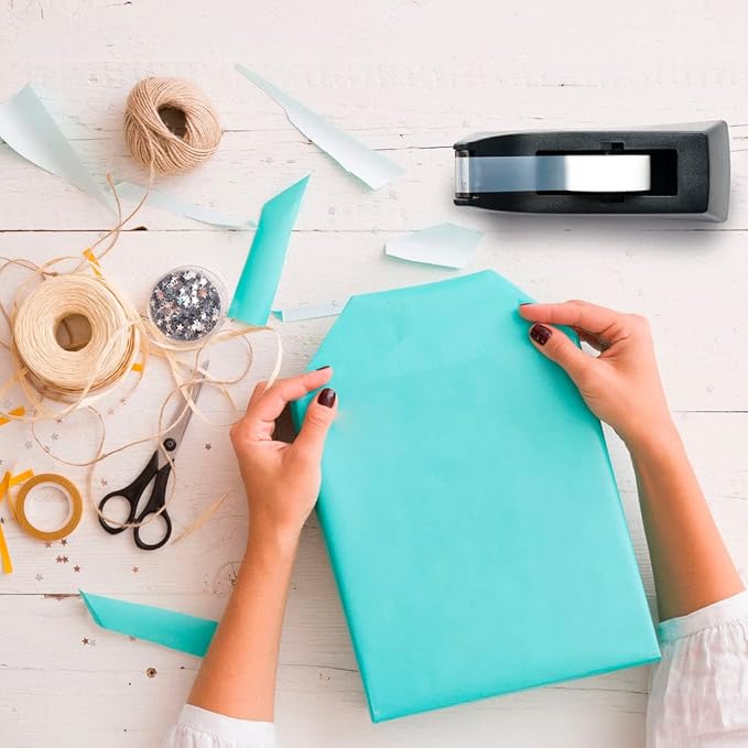Desktop Tape Dispenser - Non-Skid Base - Weighted Tape Roll Dispenser - Perfect for Office Home School (Tape not Included) 2 Pack