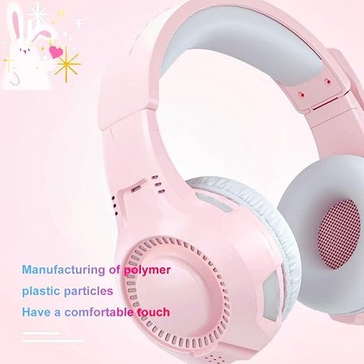 Anivia Headset Gaming Headsets - AH68S Wired Over Ear Headphone with Mic, Volume Control, Noise Isolating for Multi-Platform -Pink