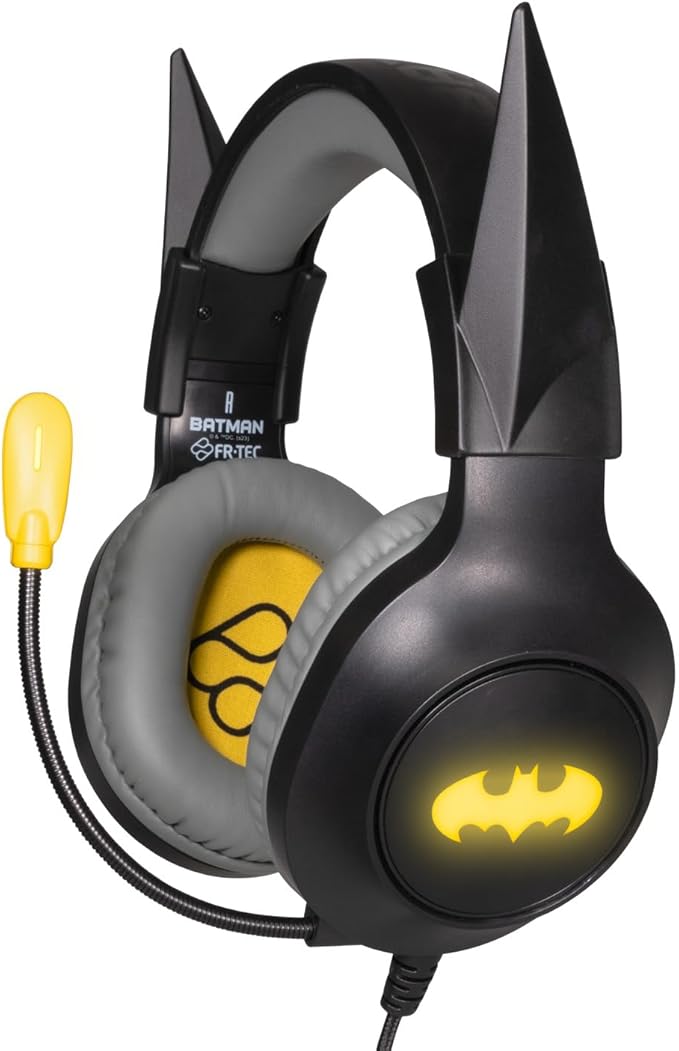 FRTEC Batman Gaming Headset with RGB LED Light for PlayStation 5, PS4, Xbox Series X/S, Xbox One, Nintendo Switch, PC, Mac
