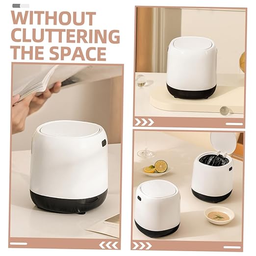 Zerodeko Slim Trash Can Recycle Bin for Office Bedroom Living Room Mini Desktop Garbage Can Portable Easy to Move Small