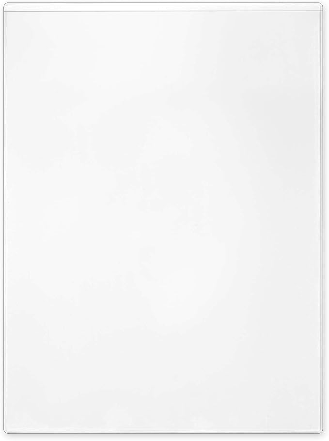 StoreSMART - Valuable Document Holder: 8 1/2" x 11 1/2" - Clear Plastic - 50 Pack - PE1009S-50