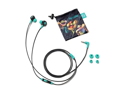 PowerA Wired Earbuds for Nintendo Switch - Metroid, 3.5 mm, Wired, Officially Licensed