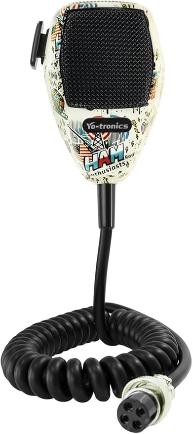 CB Microphone-4 Pin Noise Canceling CB Microphone, Amateur Radio and SSB Communications, USA HAM Edition (YTM-CB66 HAM)