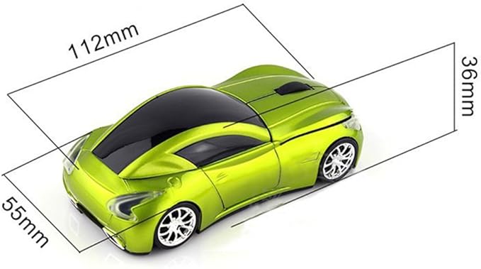 MGbeauty Car Mouse Wireless Mouse with USB Receiver Computer Mice Gaming Mouse for Laptop Windows Mac Black
