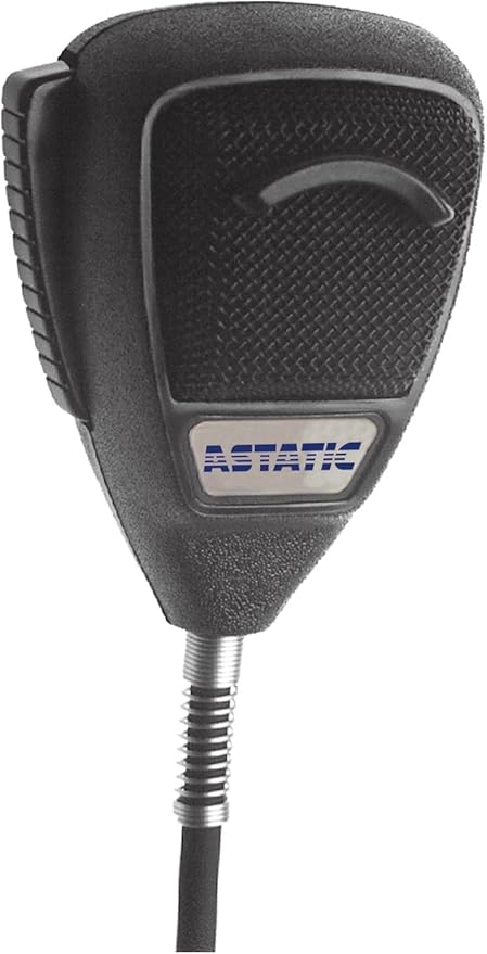 Astatic by CAD Audio 631L Omnidirectional Noise-Canceling Palmheld Microphone with Talk Switch – Low Impedance, 6′ Coil Cable