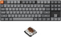 Keychron K1 Max Ultra-Slim QMK/VIA Bluetooth Wireless/USB Wired Custom Mechanical Keyboard, 2.4 GHz Hot Swappable TKL Layout RGB Backlight Ergonomic Keyboard with Low-Profile Gateron Brown Switch
