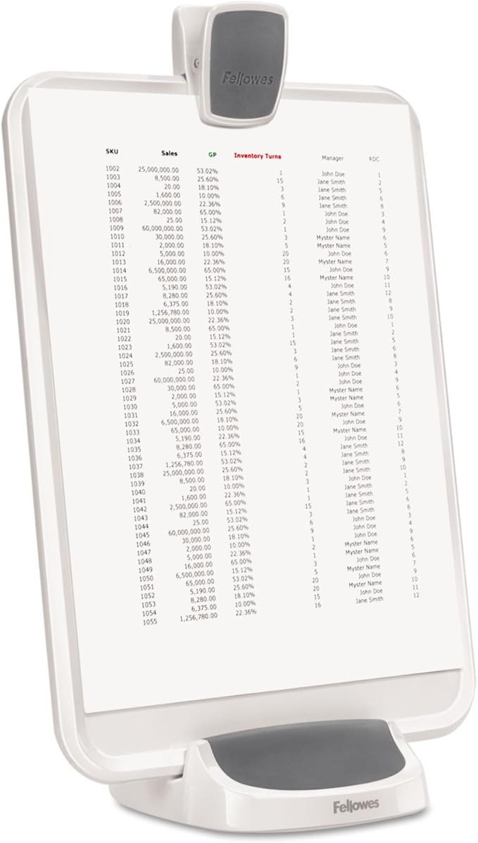 Document lift with dry erase surface, 15-sheet capacity, White/Gray