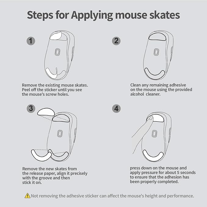 PTFE Mouse Skates for Logitech G PRO X Superlight 2 / G PRO X Superlight 2 SE/G PRO X2 Superstrike, Ultra-Smooth Rounded Edge Gaming Mouse Feet Replacement, White with Cleaning Tools