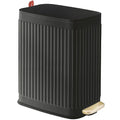 Small Bathroom Trash Can with Air Freshener Soft Close Lid, 6 Liter/ 1.6 Gallon Stainless Steel Garbage Can with Removable Inner Bucket, Step Pedal, Slim Wastebasket for Bedroom, Toilet, Office,Black