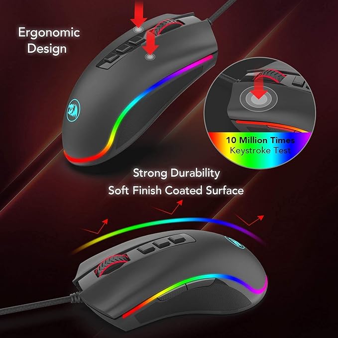 Redragon M711 Cobra RGB Optical Gaming Mouse Black