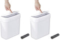 funest Bathroom Small Trash Can with Lid,10L / 2.7 Gallon Slim Garbage Bin Wastebasket with Press Top Lid for Bedroom,Rv,Office,Kitchen,Craft Room (Pack of 2)