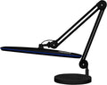 Neatfi XL 24W LED Desk Lamp – 2,200 Lumens | 23” Wide Shade | Dimmable Eye-Caring Task Light | Adjustable Arm | Office, Study, Crafting & Nail Techs (Black, Non-CCT with Base)