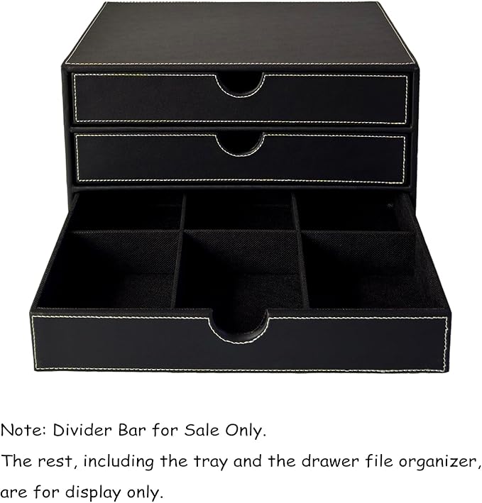UnionBasic Divider Bar, Divider Strip for 3-Drawer File Organizer, Black - The Accessory of Divider Bar Only, 3-Drawer File Organizer NOT Included