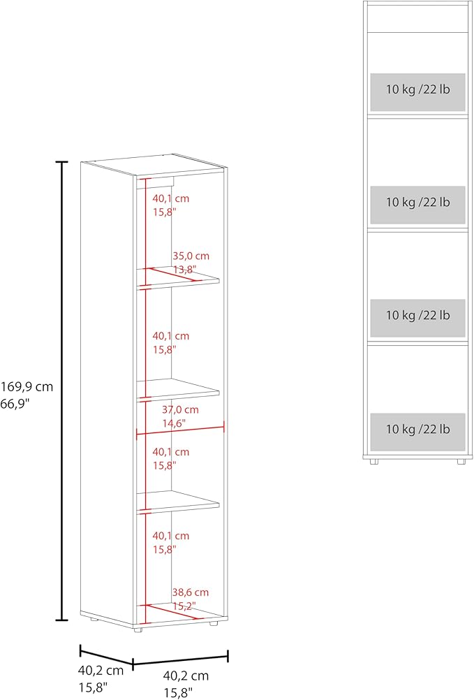 Saily Storage Cabinet with 4 Shelves and Mirror on Door, Modern Design, Natural Oak Mirror on Door: Includes a full-length mirror, making it convenient for quick outfit checks. Easy Access: Feature