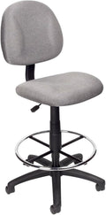 Maykoosh Drafting Stool with Footrest - Adjustable Height - Grey