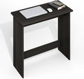 Furinno Simplistic Small Desk, 31.3" Wide Computer Desk, Office Desk with Roundedecorners, Writing Desk, for Home Office, Black Espresso