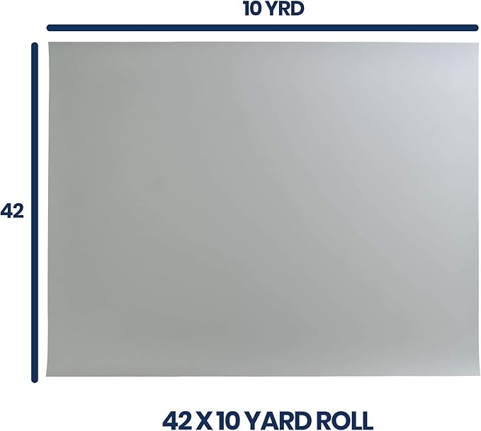 Pacific Arc Vinyl Board Cover. Self Healing and Stain Resistant Gray/White Sheet, 42 inches by 10 Yard Roll