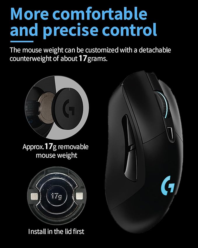 New The Mouse Balance Tuning Heavy Weight (17g*1pcs), Replacement for Logitech G Pro Wireless/G903/G703/G403
