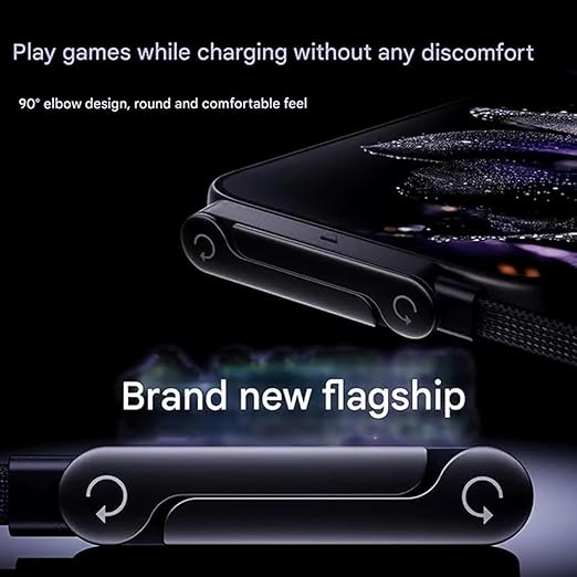 2-in-1 Invisible Holder Charger Cable – 240W Fast Charging Cord with Built-in Phone Stand, Tangle-Free Nylon Cables for Smartphones Tablets (1 pc)