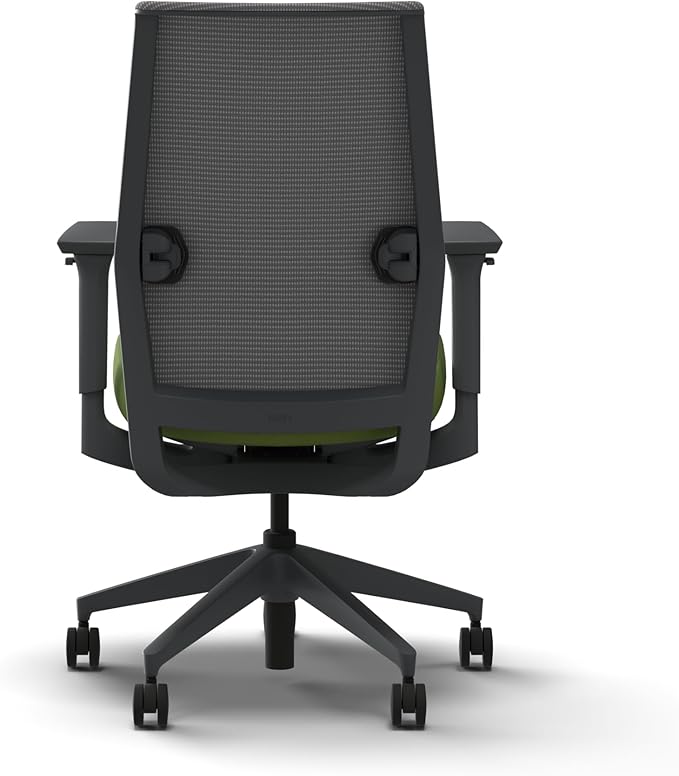 HON Cipher Mesh Office Chair, Standard Cylinder, Height Adjustable Arms, Office Chair with Lumbar Support, Titanium Mesh, Charcoal Frame, Pear