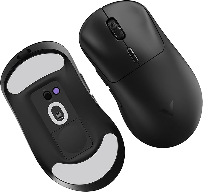 Rapoo VT MAX Lightweight Wireless Gaming Mouse, PAW3950 Ultimate Sensor,750H Battery Life, 8K Polling, 45K DPI, Dual-Mode 2.4G/USB-C, Esports Grade Performance Mouse for PC/Mac (VT3 MAX, Black)