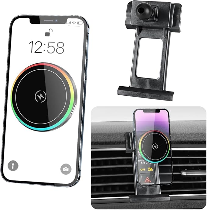 Car Magnetic Phone Mount for Volkswagen VW Jetta 2011 2012 2013 2014 2015 2016 2017 2018 Auto Interior Accessories Best Cellphone Holder Fast 15W Wireless Charger Cell Phones Charging Screen Stand