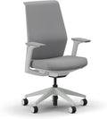 HON Cipher Mesh Back Task Chair, Height-Adjustable Arms, Titanium, Aspen Fabric, Mesh Office Chair with Lumbar Support, Salt Accent, Salt Frame