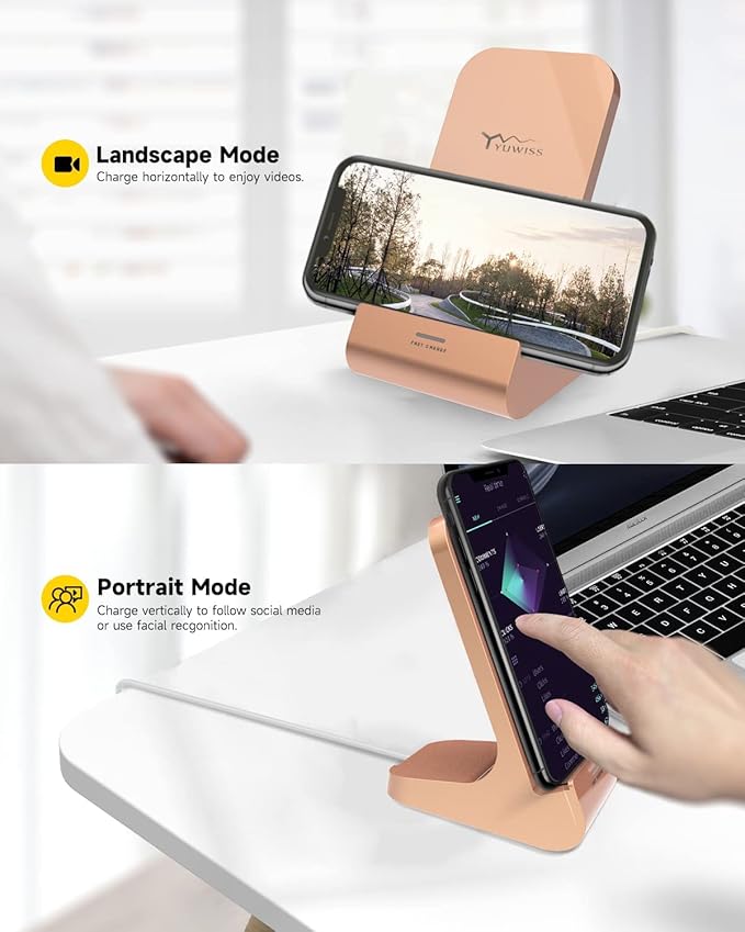 Z1 Wireless Charger Wireless Phone Charger Stand 10W Max Compatible with Apple iPhone 12/12 Pro Max/ 11Pro/11Pro Max/XR/XS Max/XS/X/8/8Plus, Samsung Galaxy