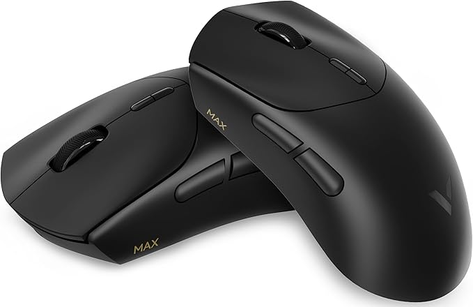Rapoo VT MAX Lightweight Wireless Gaming Mouse, PAW3950 Ultimate Sensor,750H Battery Life, 8K Polling, 45K DPI, Dual-Mode 2.4G/USB-C, Esports Grade Performance Mouse for PC/Mac (VT7 MAX, Black)